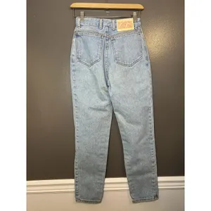 Bongo Jeans Juniors 5 Blue Light Wash High Rise Mom Denim Made In USA Vintage thumbnail 5