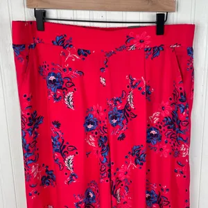 NEW Torrid High-Rise Pull-On Wide-Leg Pant Lollipop Print Size 1 Bohemian Floral thumbnail 5