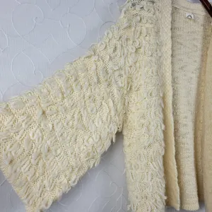 Anthropologie Akemi + Kin Loopy Knit Womens Cardigan One Size Cream Open Front thumbnail 3