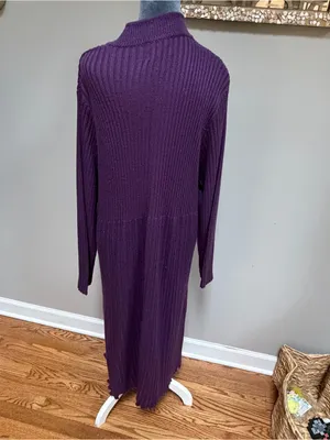Vintage April Too! Cornell purple long sweater coat duster jacket wool purple thumbnail 6