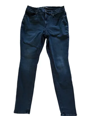 Express Denim Perfect Curves High Rise Jeans Size 12 Dark Wash thumbnail 2