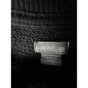 Aerie Black Crewneck Sweatshirt, Size Small thumbnail 3