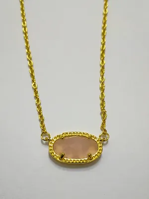 Kendra Scott Elisa Pink & Gold Necklace thumbnail 2