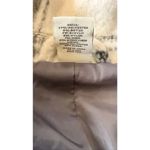 Wonderly Plaid Shacket Jacket XL Gray Cream Wool Blend Lined Button Front thumbnail 3