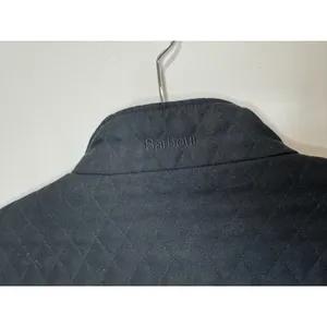 Barbour Jacket Quilted Microfiber Equestrian‎ Jacket Sz 6 Black thumbnail 3