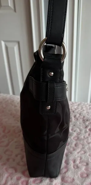 Coach Black Hobo Shoulder Bag With Chain Detail Women's thumbnail 5