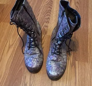 Heritage Women's Floral Boots Size 7.5 with zipper and lace thumbnail 1