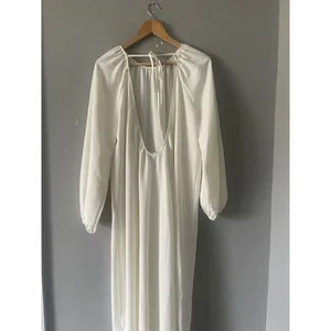 HILL HOUSE The Simone Maxi Dress in Coconut Milk (Offwhite) thumbnail 9