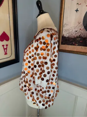 Queen of Sparkles Hook 'em queen University of Texas Longhorns sequined sweater thumbnail 7