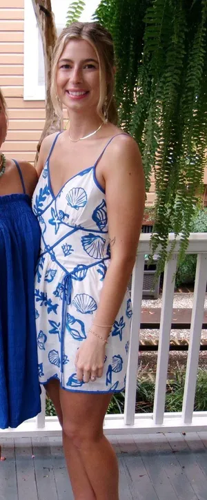 Seashell coastal dress Blue thumbnail 1