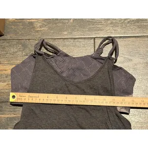 Alo Yoga Tank Top Built-in Sports Bra Heathered Grey Snakeskin Print Small thumbnail 3