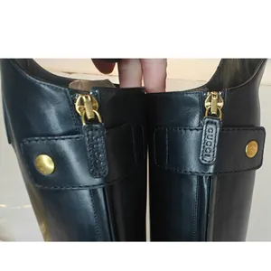 Black equestrian Gucci Elizabeth knee high boots sz 6 thumbnail 14