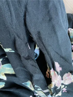 Free People Black Floral Slip Jumpsuit with Pink Floral Accents thumbnail 10