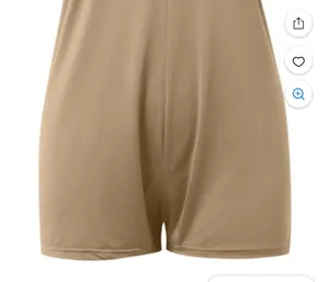 Lpker Womens Sleeveless Athletic Stripe Mini Dress With Built-In Shorts Sundress Khaki thumbnail 2