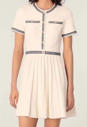 Maje Pleated knit mini dress size 36 (US 2-4) thumbnail 1