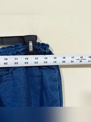 Anthropologie Wide-Leg Denim Culottes Pull On Pants | small EUC thumbnail 4
