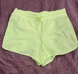 Velocity Neon Yellow Elastic-Waist Athletic Shorts thumbnail 1
