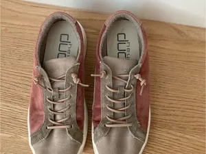 HEY DUDE Suede Sneaker in Dusty Rose and Taupe thumbnail 2