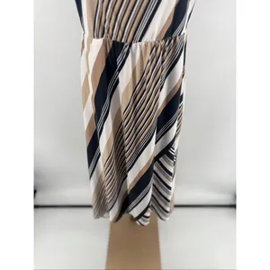 Soma Dress Womens S Midi Square Neck Pockets Sharkbite Hem Diagonal Stripe thumbnail 9