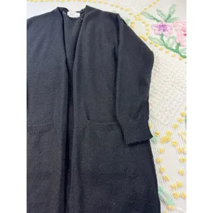 by Anthropologie Black Open Front Cardigan Sweater Knit‎ Cozy Small S thumbnail 4