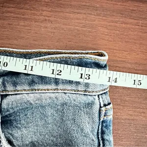 We The Free People Button Fly High Rise Skinny Jeans Size 27 Distressed Frayed thumbnail 11