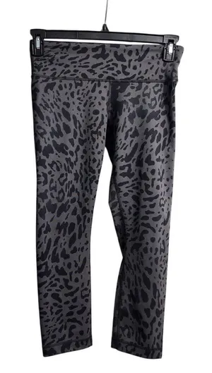 Lululemon Wunder‎ Under Women's Leggings 6 Black Leopard Print thumbnail 1