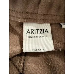 Aritzia Tna Sweatfleece Mega Fit Brown Wide Leg Sweatpants Womens Large 116292‎ thumbnail 5