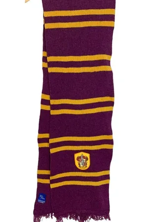 Harry Potter Gryffindor Scarf Costume Halloween Purple Yellow Stripe Lambs Wool thumbnail 9