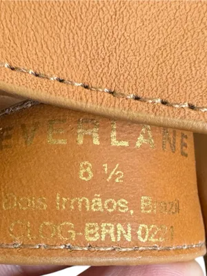 Everlane The Clog Sandals Brown Leather Crisscross Wood Platform 8.5 thumbnail 9