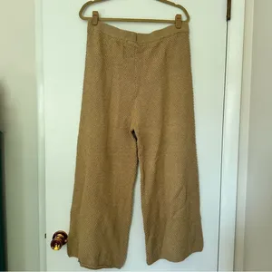 Free People Beach Hailee Wide Leg Lounge Pants Women’s Large Tan thumbnail 5