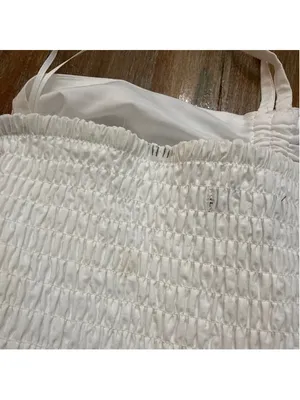 NWOT Steve Madden White Lace Halter Mini Dress Cotton Tiered Small Read thumbnail 13