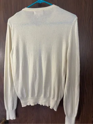 Bianco & Blu Lightweight Cashmere Silk Italian Cardigan thumbnail 2