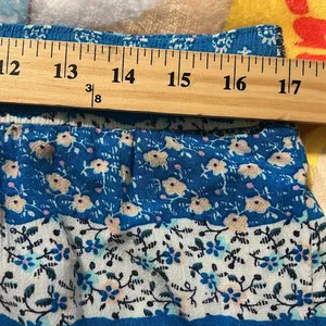 American Eagle large boho wide leg drawstring pants paisley striped blue pink thumbnail 9