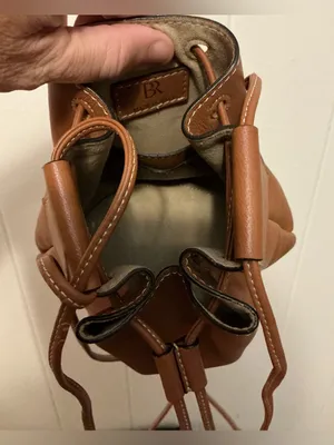 A Rare Banana Republic Pietra Made In Italy Crossbody Bucket Bag Leather Handbag thumbnail 8
