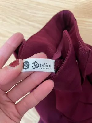 Burgundy Wide-Leg Trousers thumbnail 3