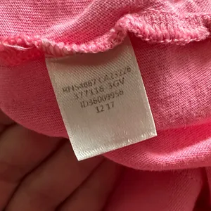 PINK Victoria's Secret Pink Long Sleeve Tee Black Mesh Detail Medium Oversized thumbnail 10