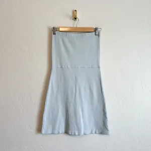 Djerf‎ Avenue | Tube Strapless Organic Cotton Mini Dress in Baby Blue thumbnail 6
