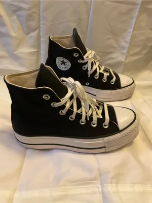 Converse Chuck Taylor All Star Lift High Top Black White Platform Sneakers Sz 6 thumbnail 4