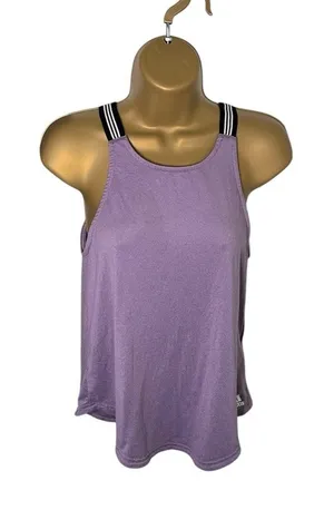 Adidas Women’s Training 3-Stripe Tank Top Lavender XS thumbnail 1