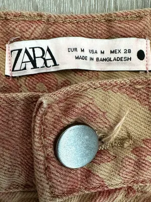 Zara Floral Damask High-Rise Pants in Rose and Beige thumbnail 7