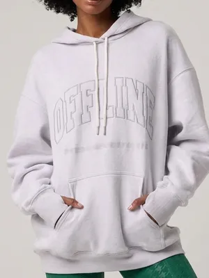 Aerie Cloud Fleece Oversized Hoodie Embroidered thumbnail 1