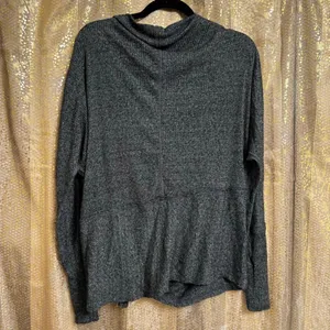 We The Free People Londontown Thermal Tunic Top Charcoal Gray Stretch XS thumbnail 2