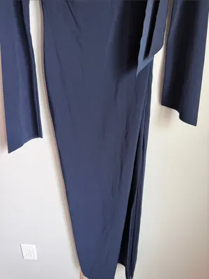 NEW MESHKI Nicola One Shoulder Crepe Maxi Dress Small thumbnail 6
