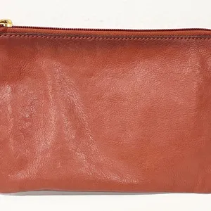 FRYE Wristlet Wallet Smooth Leather in Cognac Brown DB0625 Full Zip thumbnail 1