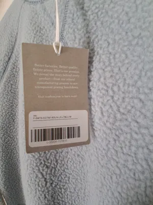 Everlane Women's Crewneck Sherpa Sweatshirt Blue Grey M thumbnail 3