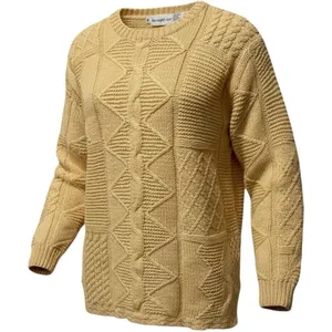 Aran Cable Knit Vintage‎ 90's Wool Fisherman Sweater Celtic Coastal Eagle Eye S thumbnail 1