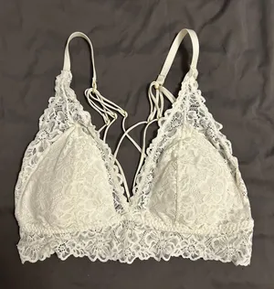 Aerie White Laced Bralette thumbnail 1