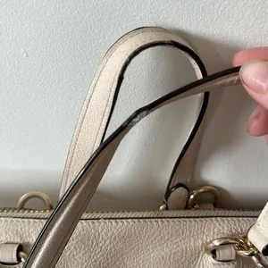 Coach Chalk White Pebbled Leather Lenox Satchel F59325 thumbnail 6