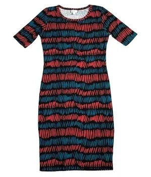 LuLaRoe Julia Abstract Print Body Con Dress‎ thumbnail 1
