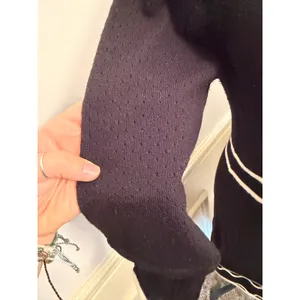 Vintage Milly New York Valentina Black Knit Dress with White Rick Rack Waist Bow thumbnail 3